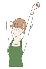 ストレッチする女性