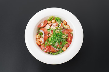 Fresh summer salad on a table. Healthy food concept.