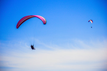 paraglider in the sky