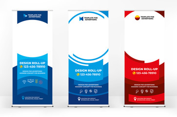 Creative set of advertising banner roll up, creative abstract background, banner for presentations, advertising of products and events, background for a brochure or booklet, advertising background