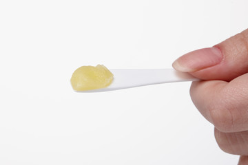wax-type texture in Plastic mini spoons.