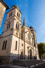 Fototapeta na wymiar Église Notre Dame Des Grâces in the village of Revel, Haute-Garonne, France