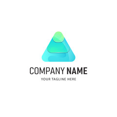 Fototapeta premium Colorful triangle logo design. Abstract logo vector illsutration