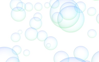 Light blue colored background with purple bubbles. Wallpaper, texture purple balloons. 3D illustration