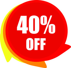 45% off red discount label