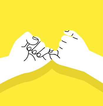 hand promise vector sign concept