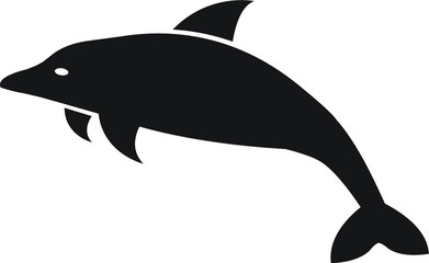 Obraz premium Dolphin vector icon simple