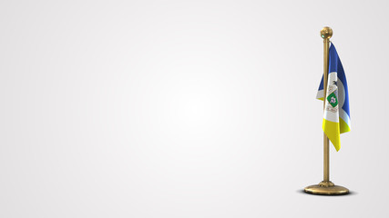 Winnipeg realistic 3D flag illustration on golden flagpole.