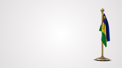 Anzoategui Venezuela realistic 3D flag illustration on golden flagpole.