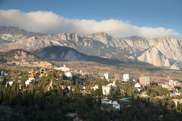 Fototapeta na wymiar View from the cliff near Yalta