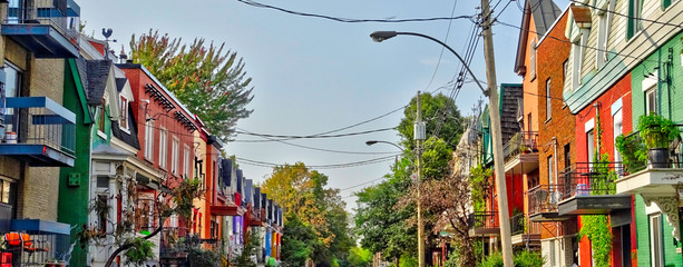 Plateau Mont-Royal district in Montreal, Canada