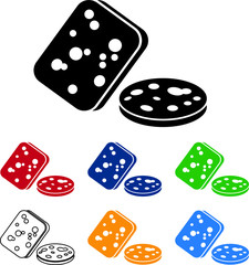 Bathroom bath sponge vector icon set