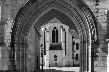 Photographie de la ville de Corbeil-essonnes éditer en noir et blanc