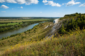 Fototapeta na wymiar downs Along the ancient river Don in central Russia