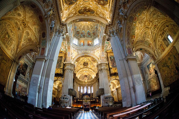 Obraz premium church in italy fisheye view