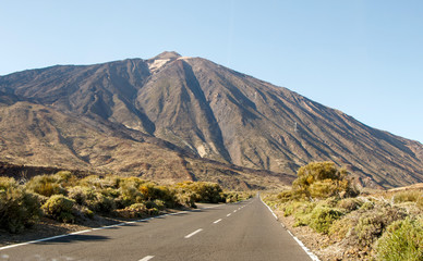 Road to the foot of Mount Teide