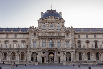 Fototapeta na wymiar Paris, France. Europe - November 2, 2018: Outside the Louvre on a clear morning