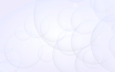 Abstract white background. Backdrop with light transparent bubbles. 3D illustration