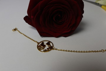Römisch Schmuckstück Kette Rahmen Bilderrahmen Antiek Kette Welt Schmuck Bild Armband Bracelet...