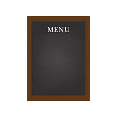 Empty menu board template,isolated on white background,