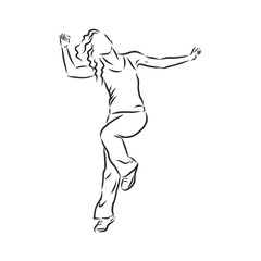 Obraz na płótnie Canvas zumba dancers illustration . Zumba, Zumba dancers, fitness, dancer, vector sketch illustration