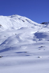 Bivio, Skitour Roccabella, Blick auf den Skiberg Roccabella