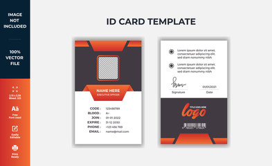 Corporate ID Card Template with a premium Vector Identity card design