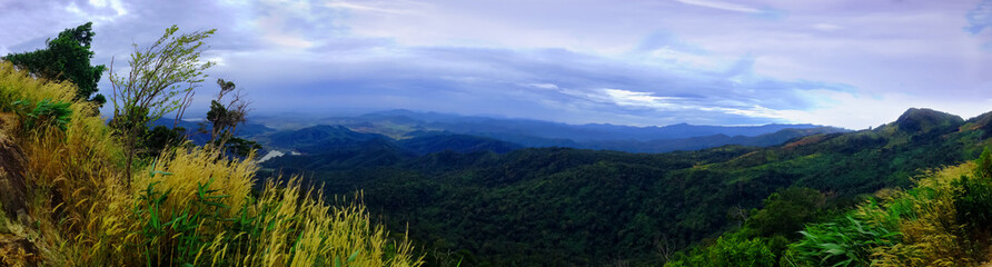 banner with panoramic view of the landscape