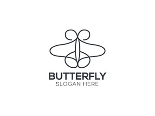 abstract modern Butterfly Logo  suitable for beauty cosmetic