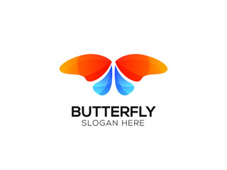 abstract modern Butterfly Logo  suitable for beauty cosmetic