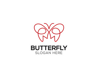 abstract modern Butterfly Logo  suitable for beauty cosmetic