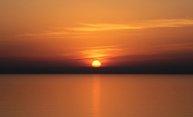 Naklejka premium Sunset panorama 