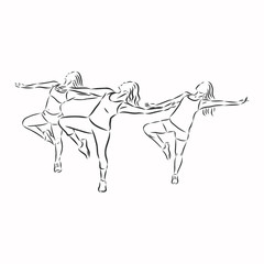 zumba dancers illustration . Zumba, Zumba dancers, fitness, dancer, vector sketch illustration