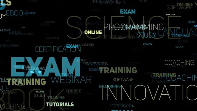 e-learning online education video concept.