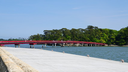 日本三景　松島の福浦島と福浦橋　1044