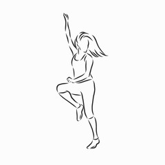 zumba dancers illustration . Zumba, Zumba dancers, fitness, dancer, vector sketch illustration