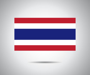 Thailand flag flat design vector illustration