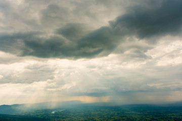 Obraz premium storm clouds over the field