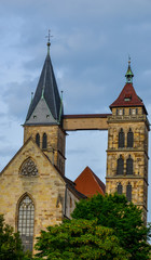 Fototapeta na wymiar old churchin esslingen, germany, Stadtkirche St. Dionys