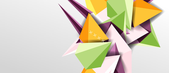 Trendy simple triangle abstract background, dynamic motion concept. Vector Illustration For Wallpaper, Banner, Background, Card, Book Illustration, landing page