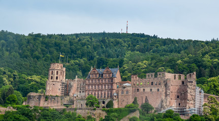 Fototapeta na wymiar old castle in heidelberg, germany