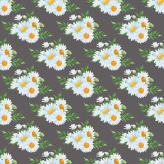 seamless pattern with daisies