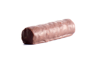 Chocolate candies isolated on white background