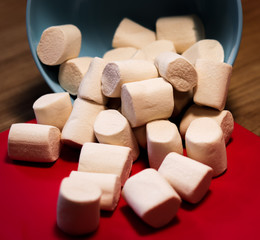 Delicious marshmallows ready to roast.