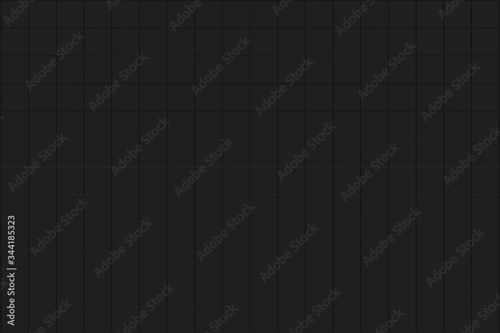 Poster simple cube block tile wall background minimal dark gray design,3d illustration.