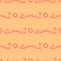 Vector African model (desert). Seamless pattern can be used for Wallpaper, pattern fill, web page background, and surface textures. Seamless background.