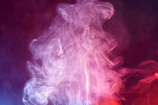 Pink Smoke On Black