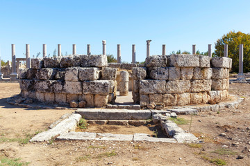 agora ruins in the ancient city of Perge Antalya located in Turkey.