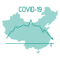 Obraz premium China Defeat Coronavirus Stop nCoV COVID-19 drop