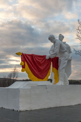 Monument to the soldiers who fell during the Second World War On the Kola Peninsula.